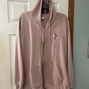 Columbia Light Mauve Full-Zip Hoodie